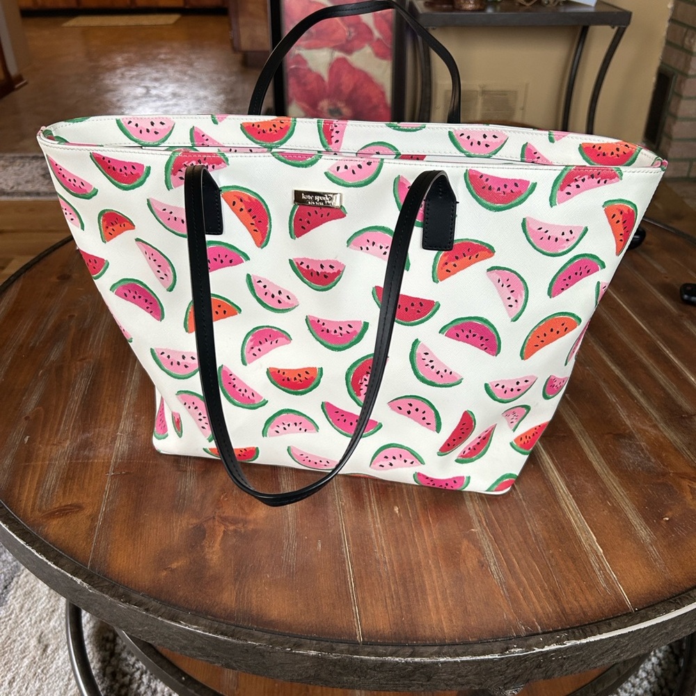 Vibrant Shore Street Watermelon Pattern Tote Bag…Limited Edition